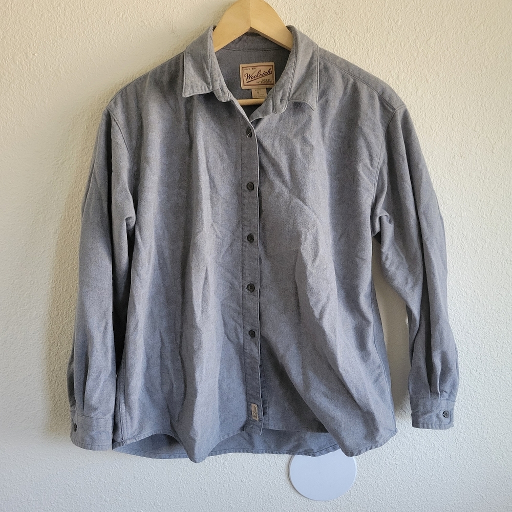 Vintage Woolrich Printed Flannel Button Up Shirt Womens Size M